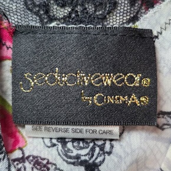 Vintage Seductivewear by Cinema Etoile Floral Lace Robe S - Picture 12 of 14